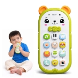 Kidology Baby Phone Toy for Toddlers 12-18 Months | Builds Cognitive Recognition & Early Learning | 12 Mode Musical Phone with Volume Control & Safe Teether | Birthday Gift Boys & Girls (Green)
