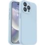 Inktree iPhone 15 Pro Max Back Cover,Upgrade Defender Liquid Silicone, [Full Covered Camera], Shockproof Phone Cover for iPhone 15 Pro Max 6.7 inch – Light Blue