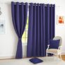 Story@Home 100% True Blackout Door Curtains 7 Feet Long Set of 2 | Plain Design | Room Darkening Curtain | Thermal Insulated Curtains for Living Room, Bedroom | (116 x 215 cm, Violet)