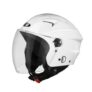 STUDDS RAY Super STUDDS RAY ISI Certified Open FACE Helmet for Men and Women with D – Ring Lock (White M)