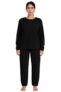 KOTTY Women’s Coral Fabric Zinc Black Winter Set (Black,L)-KTTWINTERSET165L