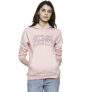 Campus Sutra Women’s Pink Printed Regular Fit Sweatshirt with Hoodie for Winter Wear | Full Sleeve | Cotton Sweatshirt | Casual Sweatshirt for Woman