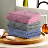Urbane Home Pack of 3 Cotton Hand/Face Towels for Men & Women | Easily Washable | Workout Gym Napkins for Men | Pocket Towel – Dark Blue-Grey & Pink