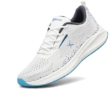 Kraasa Men’s Running Shoes | Breathable Mesh Upper | Lightweight Phylon Sole | Cushioned EVA Insole | Comfortable Sports & Casual Sneakers WhiteSky UK 8