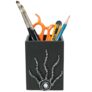 Sambhav crafts Decorative Embossed Design Pencil and Pen Stand | Desk Organizer for Stationery Storage | Suitable for Office Desk, Study Table, Home and Workspace Use (Design 4)