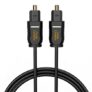 CableCreation Optical Digital Audio Cable 10FT, Thin Fiber Optic Toslink Gold Plated Optical S/PDIF Cord for Home Theater, Sound Bar, TV, PS4, Xbox, VD/CD Player, Game Console& More, Black/OD:2.2mm
