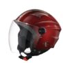 STUDDS RAY ISI Certified Open FACE Helmet for Men and Women with D – Ring Lock (Wine Red-M)