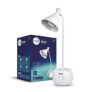 wipro Orion 6w Rechargeable LED Table Lamp |3 Grade Dimming with Night Light |Adjustable Desk Lamp for Study |Mobile Holder |with Pen Stand | Li-Ion Battery, ABS, White (Pack of 1)