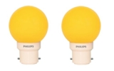 Philips Deco Mini 0.5-Watt B22 Base LED Bulb (Yellow) – Pack of 2