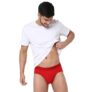 Underjeans by Spykar Men Red Solid Basic Briefs