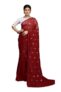 Glory Sarees Women’s Georgette Embroidery Saree With Blouse Piece (GLF721_Red)