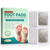 Detox Foot Patches Overnight Bamboo Vinegar, Herbal Detox Foot Pads with Ginger, Foot Detox Pads for Sleep & Relaxation, Acupoint Foot Patches for Stress Relief, Natural Foot Care for Men & Women