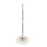 Amazon Brand – Presto! Extendable Stainless Steel Spin Mop Stick with Plate & Microfiber Refill | 123 cm Telescopic Rod | Quick Lock Mechanism | Chestnut