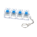 Yopple Keyboard Keychain for stress Relief, Keyboard Fidget Keychain Keyboards Decompression Button Finger Clicker Toys Sensory Fun Toys Button Stress Relief Fidgets Gifts to Relieve Stress for Adults