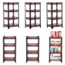 Urbane Home Pack of 6 Multipurpose Kitchen Organizer/Storage Rack | 4-Layer Onion Stand for Kitchen | Vessels & Vegetable Organiser | Maroon