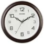 Amazon Brand – Solimo Abstract Wall Clock | Round | Plastic | 8 Inch | Brown – Analog