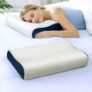 Amazon Basics Ultra Responsive Contour Memory Foam Orthopedic Pillow – for Cervical Pain Relief, Posture Alignment,Back & Side Sleeping | 6 Months Warranty, Ultra Soft Washable Cover, White -King Size