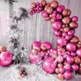Just Party 25Pcs Rose Gold & 25Pcs Pink Metallic Chrome Balloons with Shiny Surface For Birthdays/Anniversary/Engagement/Baby Shower/bachelorette Party Decorations (Pack of 50)