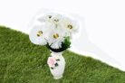 Pindia Artificial Flower Real Touch Daisy Bud Bouquet Flower Bunch For Home Décor, Living Room, Dining Room, Restaurant, Hotel, Wedding Party Decoration Home Floral Arrangement-Bunch Of 7Pc Flower- White