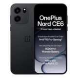 OnePlus Nord CE6 | 8GB+256GB | Pitch Black | Snapdragon 7s Gen 4 | Segment’s Fastest Touch Response | 8000mAh Battery | 144Hz 1.5K AMOLED Display | 50MP Main + 32MP Selfie 4K Cameras | IP66,68,69,69K