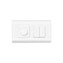 Wipro Northwest (Nowa) Switch Combo of 4M Plate + 1M 6A Switch x2 + 5 Step Fan Regulator, White (Kit 9)