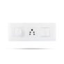 Wipro Northwest (Venia) Switch Combo of 6M Plate + 1M 6A Switch x2 + 6A 3Pin Socket + 5 Step Fan Regulator, White (Kit 11)