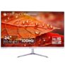 ZEBRONICS EA124 LED Monitor, 24 inch (60.4cm), 250 nits, 100Hz, FHD, 1920×1080, HDMI, VGA, Ultra Slim Bezel, Built-in Speakers, Metal Stand, Wall Mountable