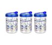 ASIAN Plastowares Turn & Lock Storage Containers 1800 Ml,Set of 3 With Spoon, Assorted Color