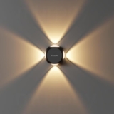 Murphy LED Outdoor Up/Down Wall Light – 6W, Warm White, (4 Multi-Directional Beams), IP65 Waterproof Aluminum Body, Pack of 1 (2-Year Warranty)