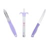 Anjali 3-Piece Kitchen Tool Set – 1 Knife, 1 Peeler, 1 Lighter – Ideal for Cooking, Food Prep, and Various Uses for Home and Kitchen- Purple