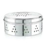 Neelam Stainless Steel Coriander Dabbas with Air Ventilation Size No.8 – Steel Utility Container, Silver, (SBCD089H)