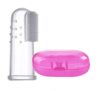 ROFORUF Baby Silicone Finger Toothbrush with Tongue Cleaner & Storage Case | BPA-Free Soft Brush for Newborn Oral Care, Gum Massage & Teething Relief | Safe Finger Toothbrush for Infants & Toddlers (Multicolor, Pack of 1)