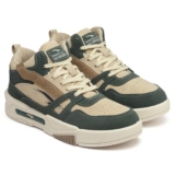 ASIAN Men’s Mexico-11 Casual Sneaker Shoes with Synthetic Upper Lightweight Comfortable Mid Top Sneaker Shoes for Men’s & Boy’s,Beige & Green,UK 6