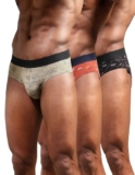 U.S. Polo Assn. Low Rise Printed OEB16 Briefs Underwear – Pack of 3 (Black-Lemon Pepper-Picante S)