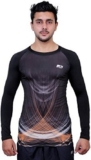 Vector X 022-A Round Neck Printed T-Shirt, Men’s Medium (Black)