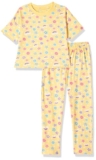 T2F Girls Cotton Printed Oversized Fit Crop Top and Pant Pajama Set
