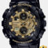 CASIO GA-140GB-1A1DR G-SHOCK Black-Gold Dial Resin Strap Analog-Digital Watch  – For Men