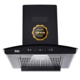 INALSA Kitchen Chimney for Home Auto clean|Filterless Chimney|Motion Sensor & Touch Control|60 cm 1250 m³/hr Suction|7 Year Warranty On Motor (Zylo60BKMAC)