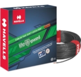 Havells Lifeguard Cable WHFFFNKL14X07 4 sq mm Wire (Black)
