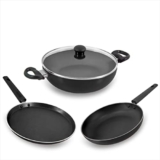 Butterfly Rapid KCP 3 Count Set Non Stick Cookware, IB, Grey,Aluminium