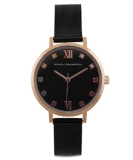 French Connection Grace Black Round Analog Watch for Women – FCN00068H