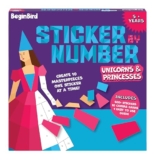 BeginBird Sticker By Number DIY Art Activity Fairy Tales,Craft Kits & Supplies, Mess-Free Fun For Kids,Unicorns and Princesses,10 Magical Artworks, 500+ Stickers ,Art & Craft Kit,Travel Toys,Gifts for Boys & Girls Ages 5, 6, 7,8,9,10,12