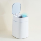 Lifelong Automatic Motion-Sensor Dustbin with Slow Descent & One-Touch Operation,12 Litres,Silent,Odour Seal,Waterproof Bin for Kitchen,Bathroom & Bedroom,Hands Free,Stylish & Plastic (LLSD001),White