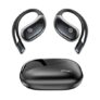 pTron Bassbuds Trendz Open Ear Wireless Earbuds, SafeBeats Design, HD Mics & TruTalk AI-ENC Calls, 45Hrs Playtime, App Support, 14.2mm Drivers, BT6.0 Headphones, Type C Charging & IPX5 (Pearl Black)