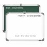 YAJNAS Non Magnetic Mini Writing Whiteboard & Chalkboard Combo 28×28 cm Reusable Writing Pad for Home School Study Practice