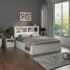 APRODZ Solid Wood Parma Queen Size Bed – Elegant and Stylish Bedroom Furniture Without Storage for a Modern Home (White Finish)