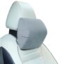 CareFoam Ultimate Memory Foam Car Neck Rest Pillow, Comfortable Rides, Superior Neck Support Cushion, Relieves Neck Pain, Grey Velvet Cover | 14 x11 x5 Inch | Small Pack of 2