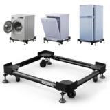 BUILDSKILL Full Metal Washing Machine Stand | 360° Rotating Wheels | Anti-skid Rubber Pads | Compatible with Front & Top Load 7kg-10kg, Refrigerators, Dishwashers, Room Coolers | 160Kg Load Capacity