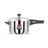 Pigeon by Stovekraft Elite Shine 3 L Tri-Ply Body Outer Lid Pressure Cooker Induction and Gas Stove Compatible that Distributes Heat Evenly for Uniform Cooking (Stainless Steel, Silver)