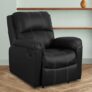 Recliners India -Spino Single Seater Recliner Sofa | 3 Modes of Comfort | 1-Year Manufacturer Warranty | Manual Recliner Chair | Color- Black | Cushion Armrest | Living Room Recliner Sofa